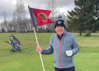 Former Bolton Golf Club Captain Lands First Ace Andrew ready to celebrate his ace.