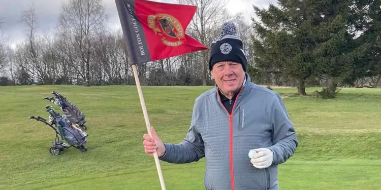 Former Bolton Golf Club Captain Lands First Ace Andrew ready to celebrate his ace.