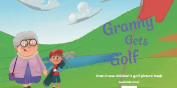 The front cover of Granny Gets Golf book.