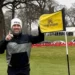 Another Ace Landmark for Jon Beesley Jon poses after his grand slam ace.