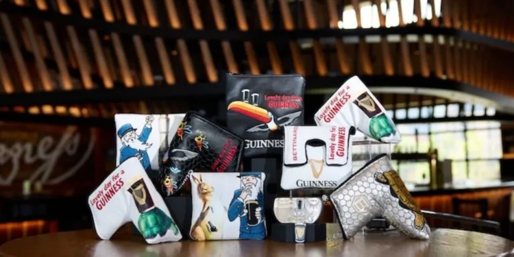 Bettinardi Golf & Guinness Launch Exclusive Collaboration Bettinardi Golf & Guinness accessories on a table.