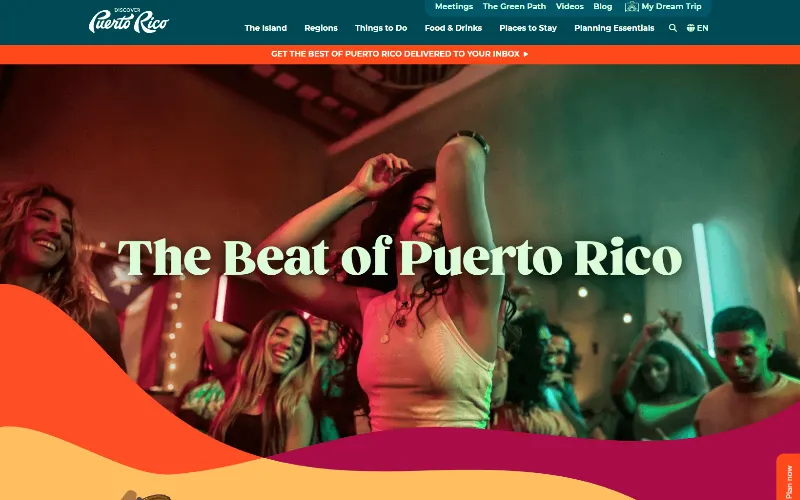 Puerto Rico Golf Courses Lead Eco-Friendly Tourism A screenshot capturing the Discover Puerto Rico website.