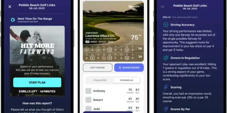 Otto AI from Hole19 Will Transform Your Golf Game a screenshot of a cell phone