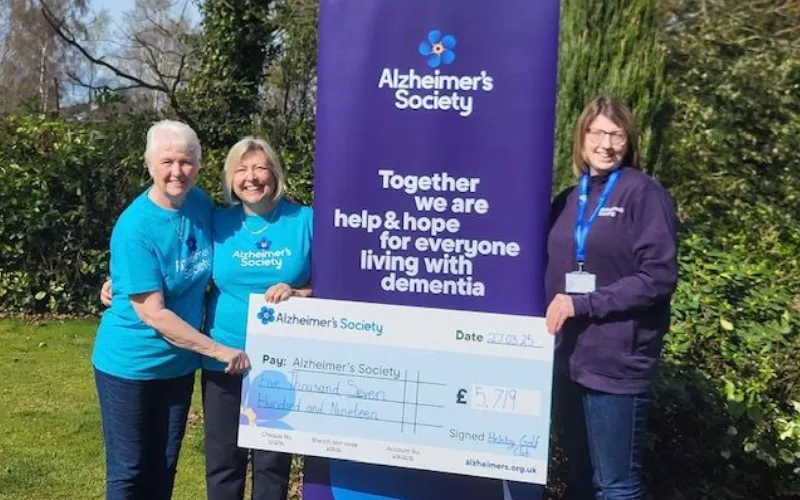 Helsby Captain Raises £5,719 for Alzheimer’s Society Pauline Branigans charity efforts at Helsby Golf Club benefit Alzheimers Society