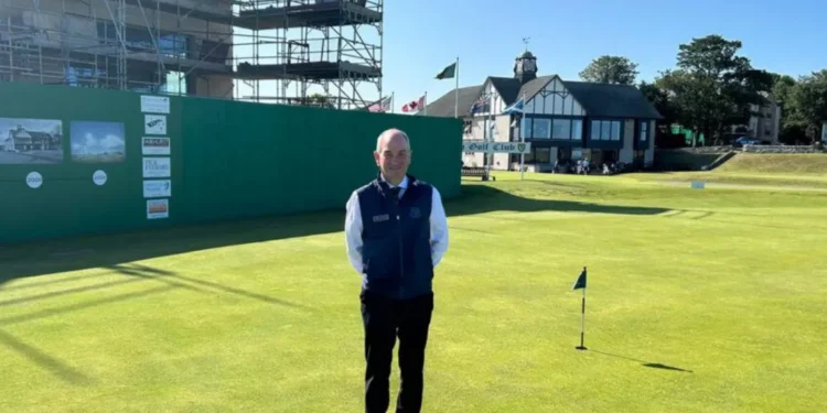 Royal Dornoch Wants Memories as Clubhouse Nears Retirement a man standing on a golf course