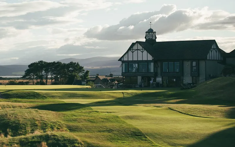 Royal Dornoch Wants Memories as Clubhouse Nears Retirement The present-day clubhouse at Royal Dornoch Golf Club.