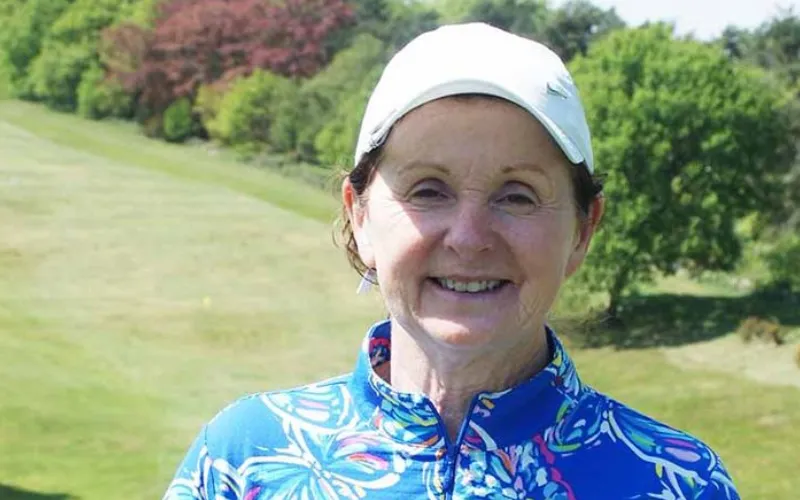 Cheshire Senior Ladies Championship 2025 a woman wearing a white cap and blue shirt