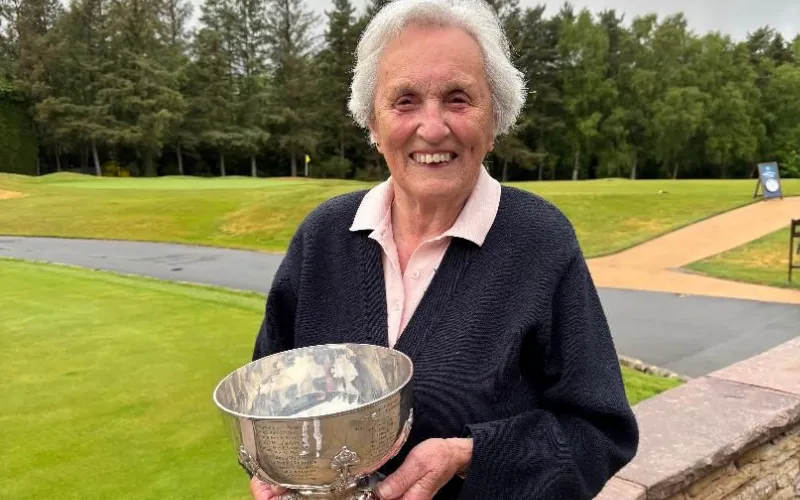 Prestbury’s Joan Crouch Wins Wild Cup at 90 Years Old Joan Crouch Makes History at Prestbury Golf Club with Wild Cup Win at 90