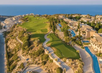 Aphrodite Hills Golf Resort Adds Café-Style Starter Hut Scenic golf resort overlooking the sea.