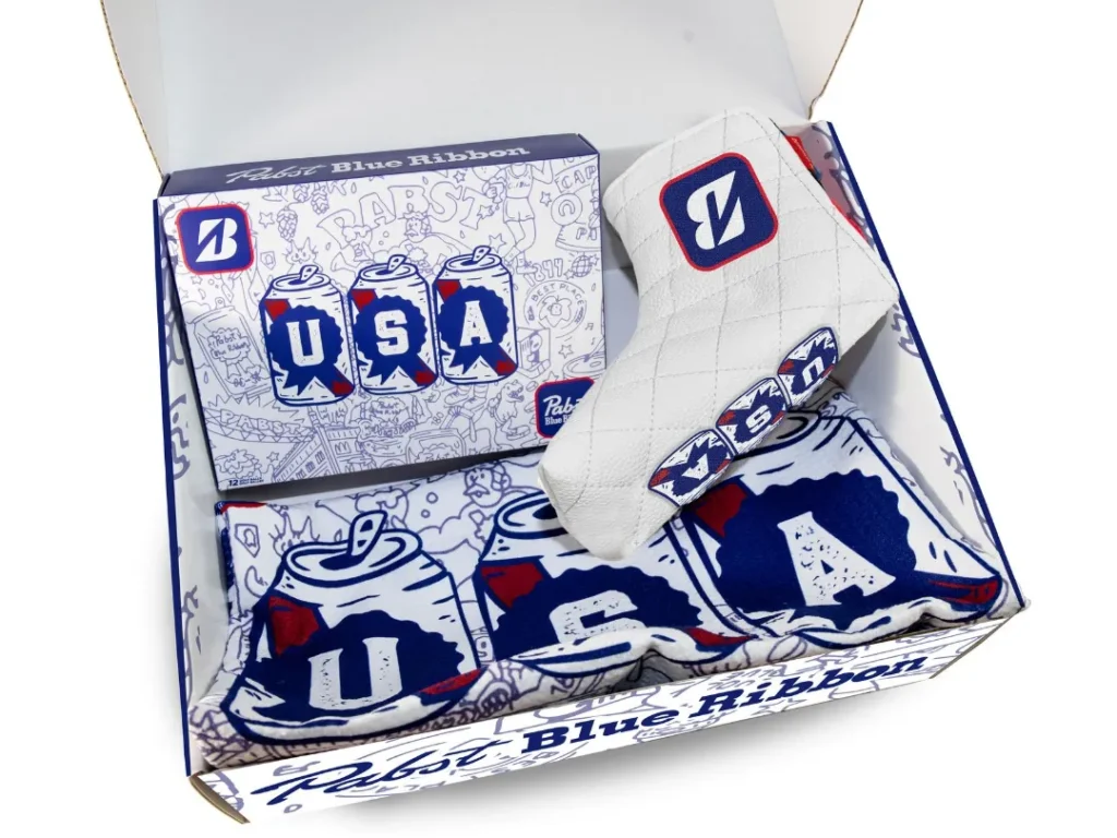 Bridgestone x PBR Golf Kits Celebrate Team USA Golf kit celebrating Team USA's spirit
