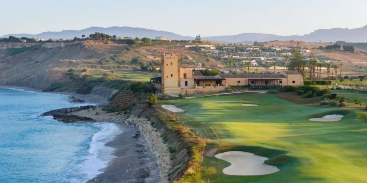 Rocco Forte Emirates Golf Federation Partnership Announced Coastal golf course with scenic views.