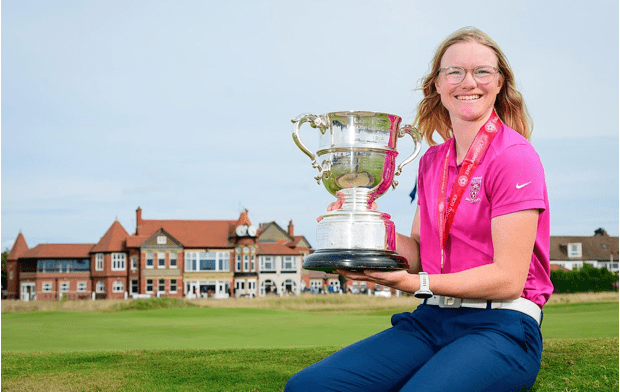 Lucy Jamieson wins English Amateur at Royal Liverpool 2025.