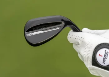 Vokey WedgeWorks 64 T Grind lob wedge with Black Vapor finish.