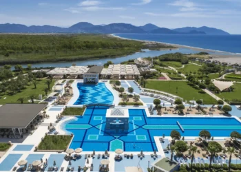 Hilton Dalaman 18-hole championship golf course construction site December 2025 Mediterranean Sea views Turkey.