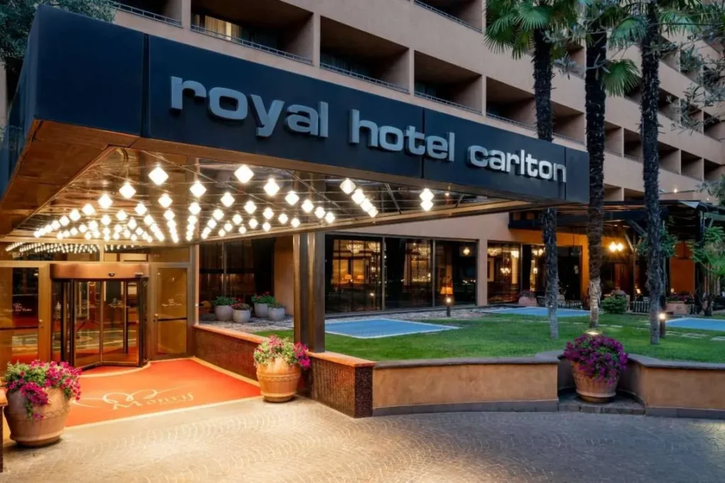 The luxurious Royal Hotel Carlton located in the heart of Bologna.