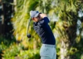 Rory McIlroy TaylorMade Qi4D fairway wood address position Tour player.